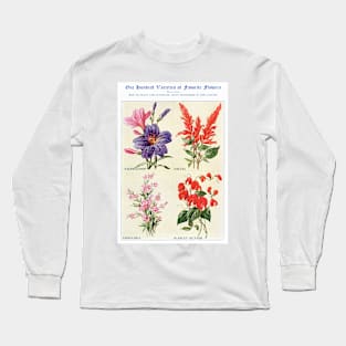 Flower watercolor illustration (1915) Long Sleeve T-Shirt